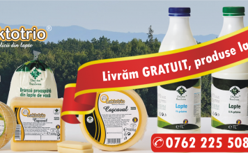 Laktotrio livrează GRATUIT la domiciliu în judeţul Bacău produse lactate Bucovina